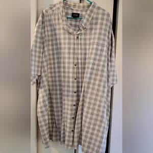 Harbor Bay Black and White Casual Button Down Shirt
